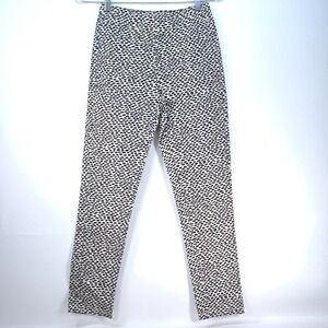 Who What Wear Cropped Leopard Print Pants Women sz 2 Mobwife Preppy High Rise